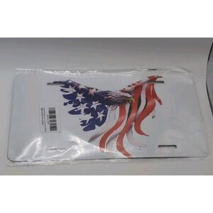 CafePress‎ American Flag Eagle License Plate (551514522)